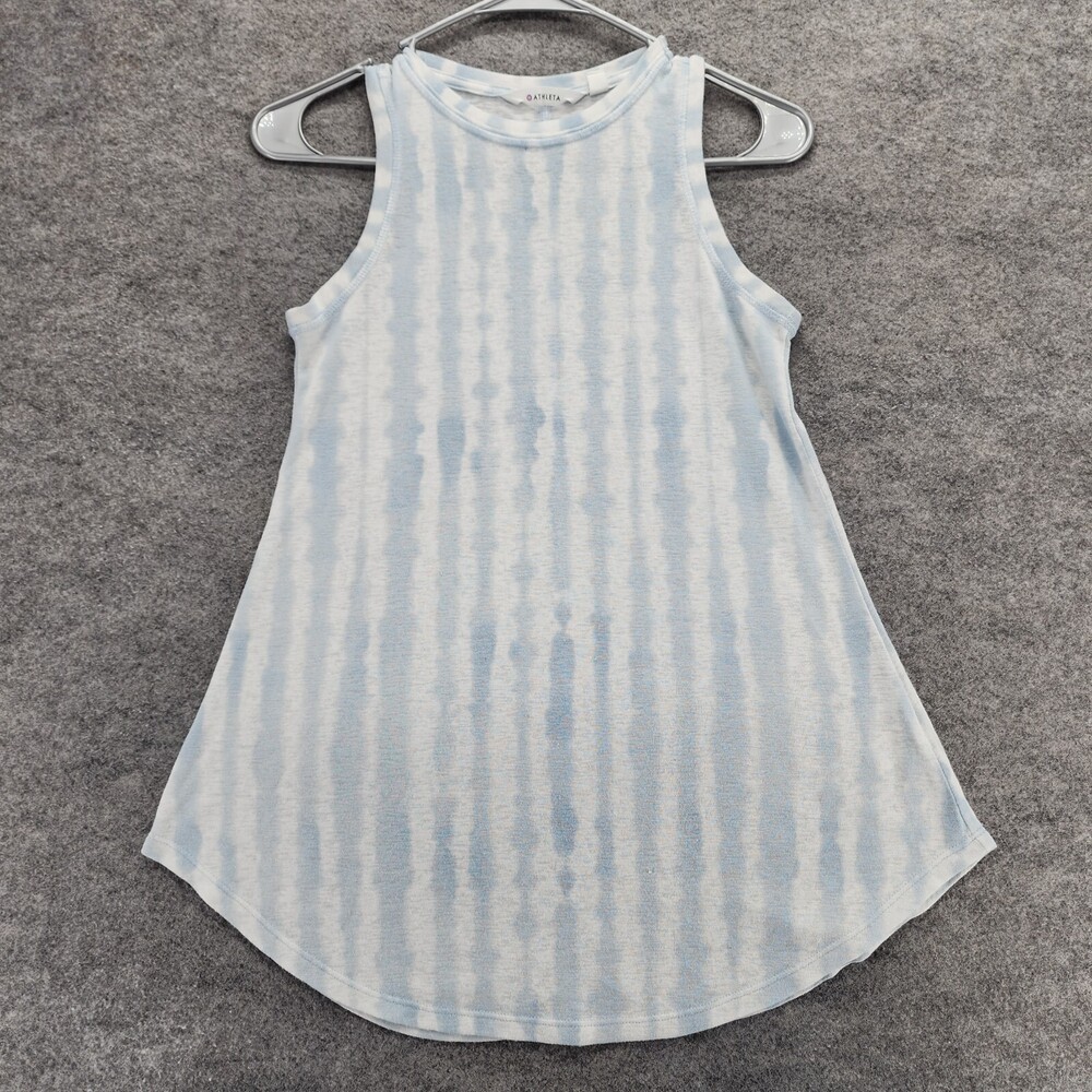 Athleta Tank Top Womens XS Blue Striped Activewear